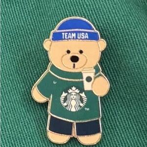 NEW Team USA RARE Starbucks Bear pin